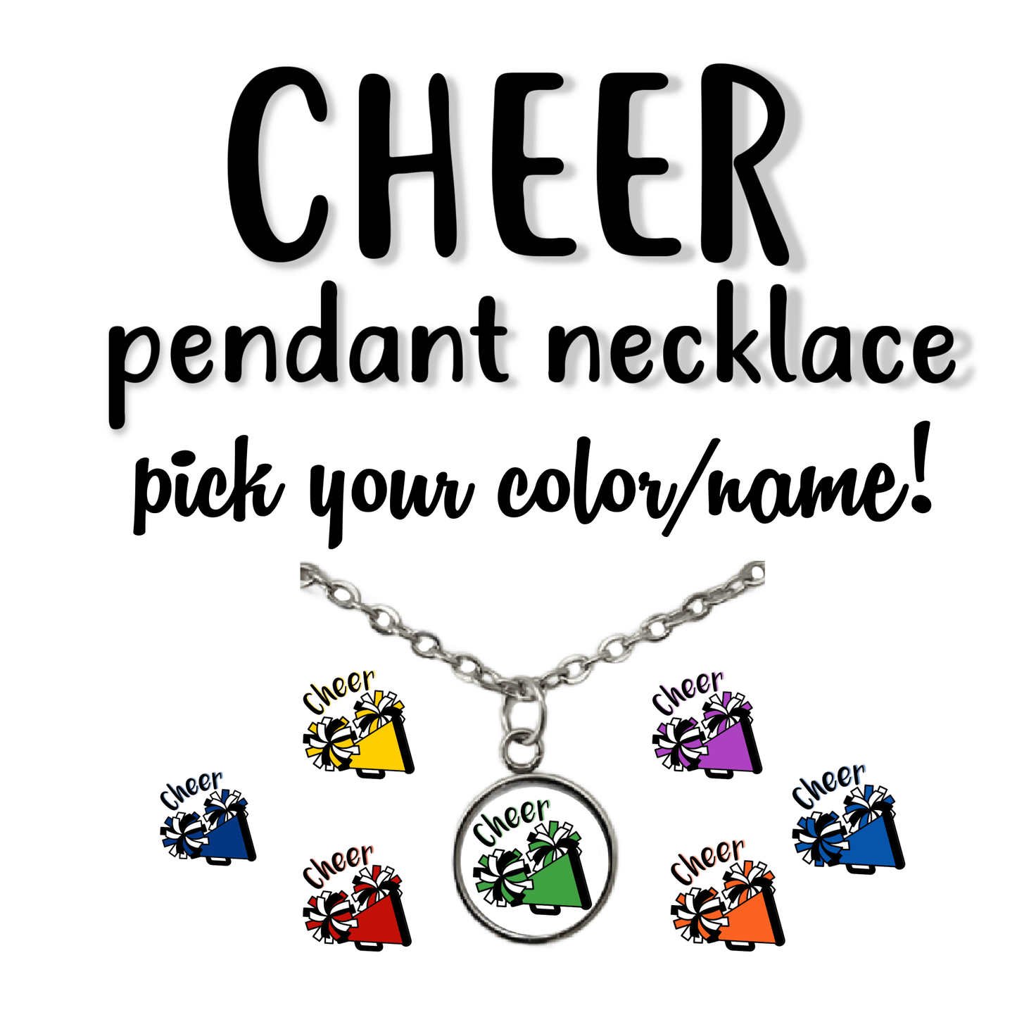 Cheerleader pendant necklace