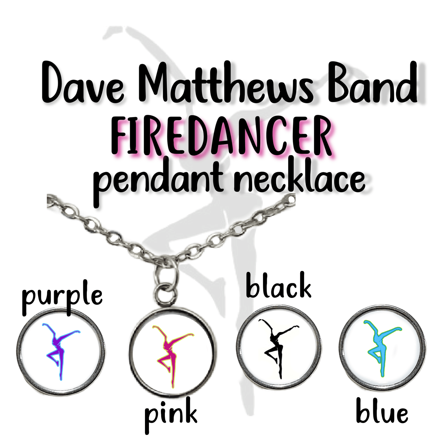 Dave Matthews Band firedancer pendant necklace