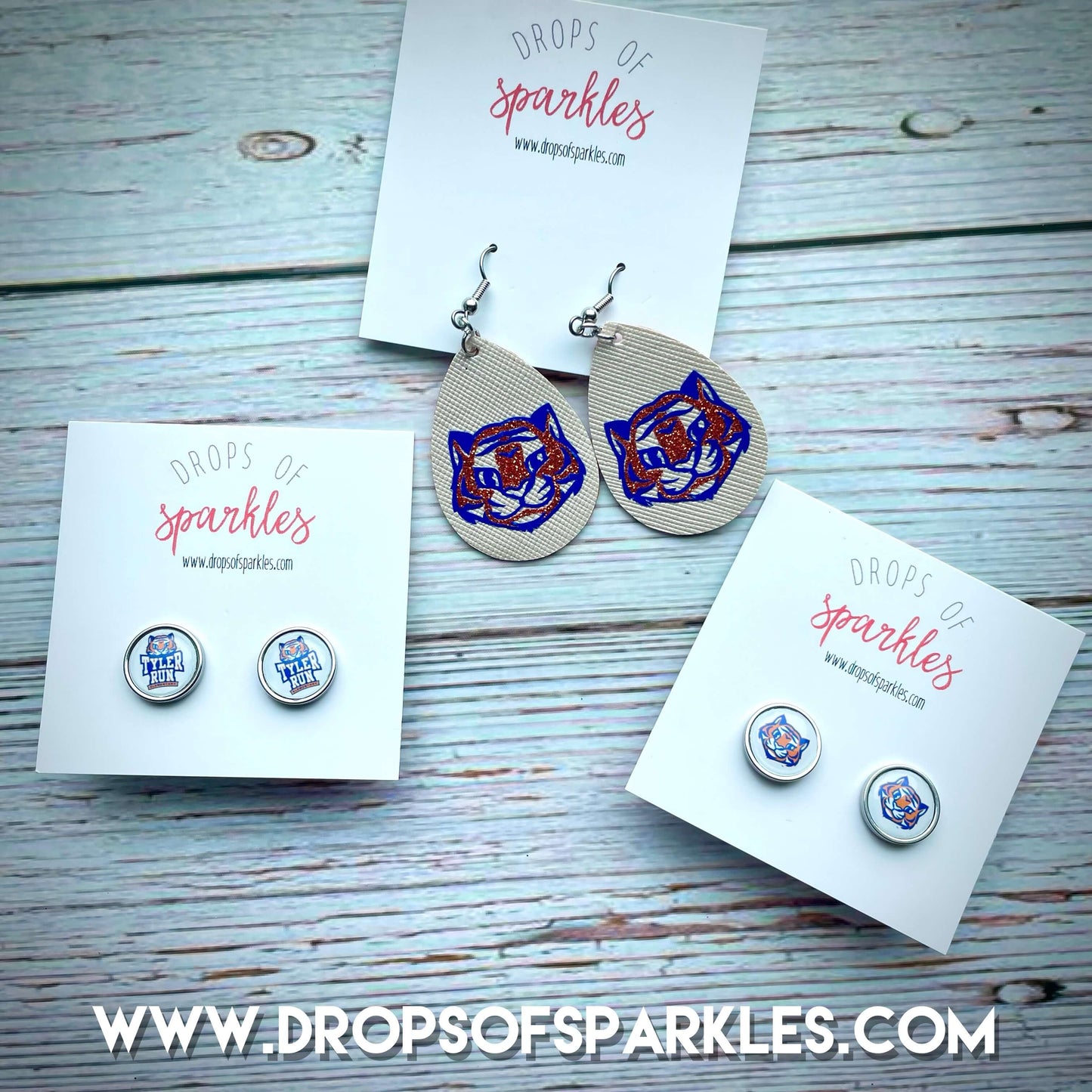 Olentangy - ELEMENTARY SCHOOLS faux leather dangle earrings