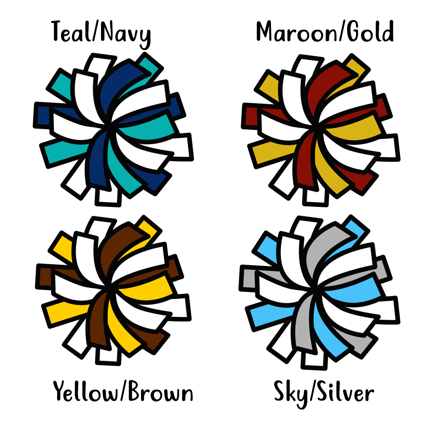 Custom Color! Cheerleader POM POM stud earrings