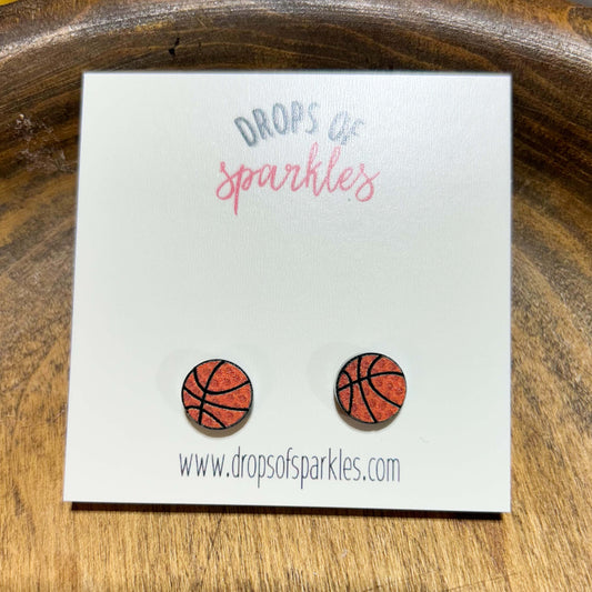 Acrylic Sports studs earrings