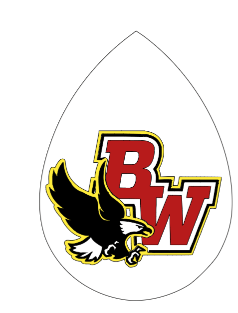 CUSTOM ORDER: (3+ color logo) single layer faux leather earrings