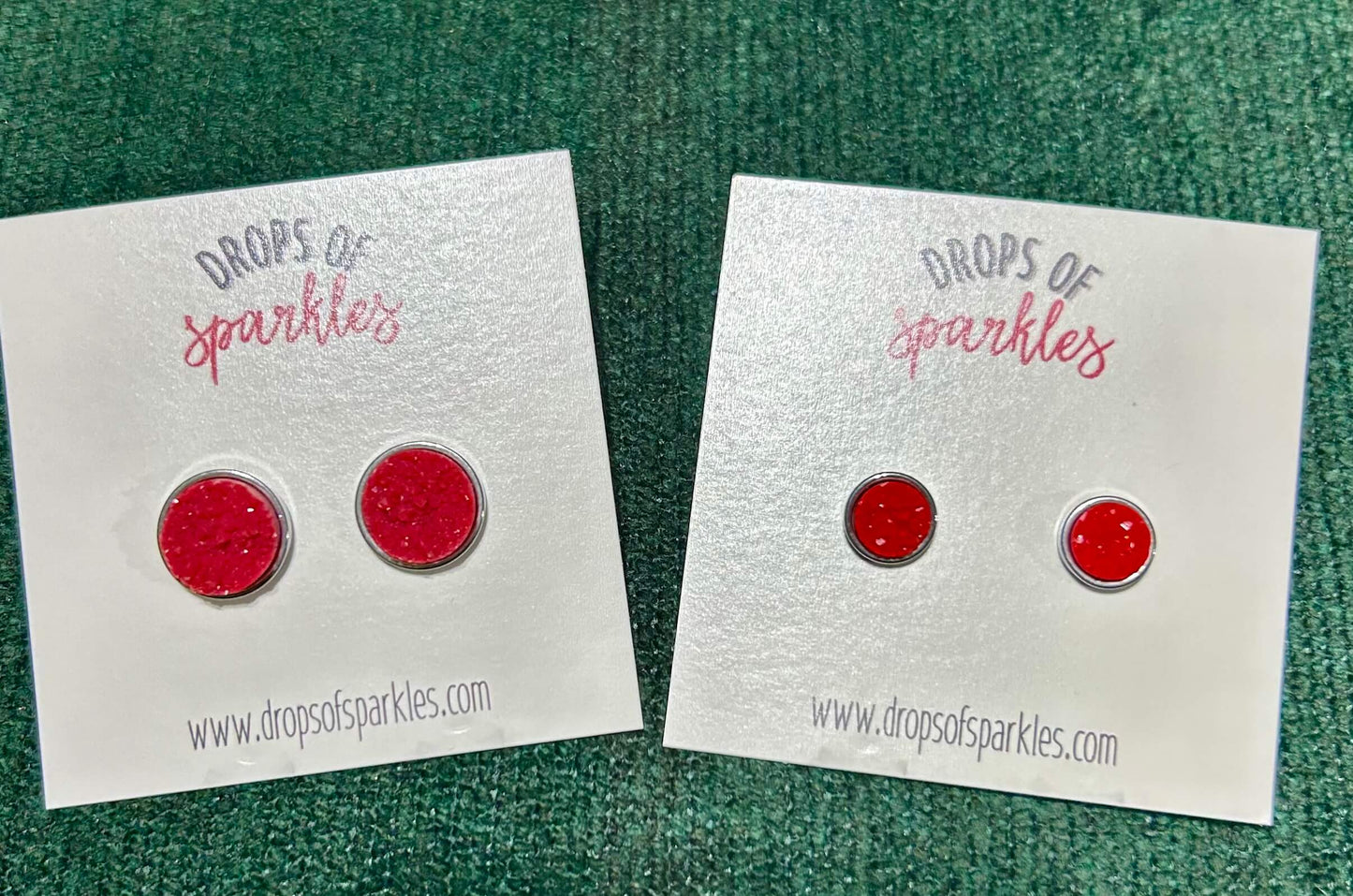 Baby Druzy stone stud earrings