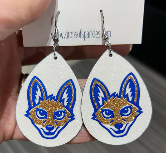 peachblow crossing elementary faux leather dangle earrings