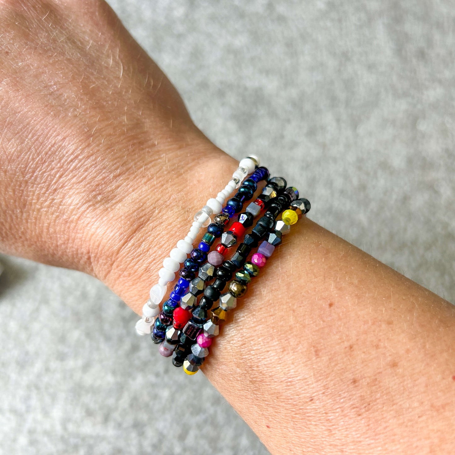 Beaded stretch bracelets