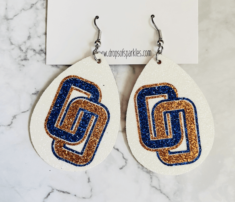 Olentangy - HIGH SCHOOL FAUX LEATHER teardrop earrings