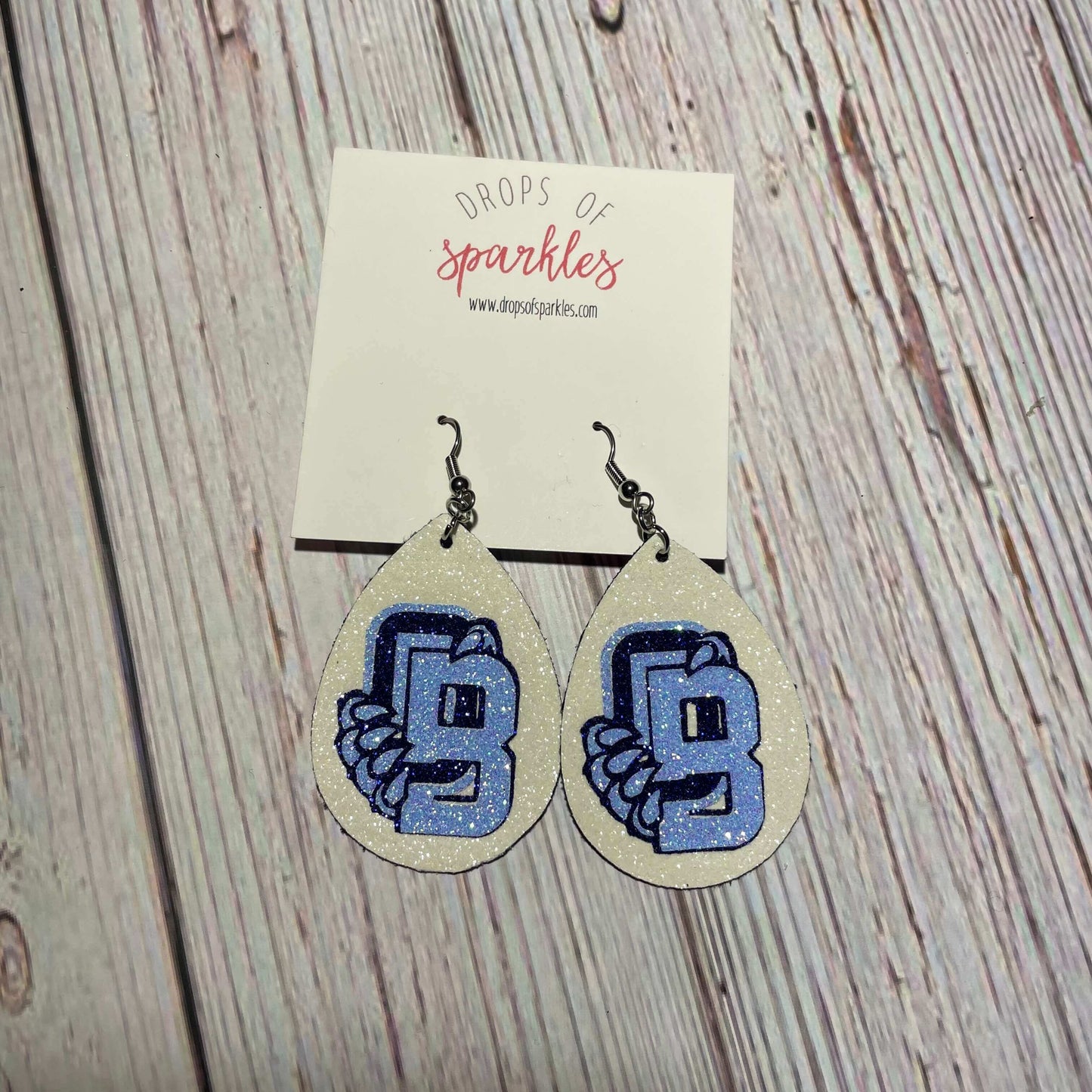 Olentangy - HIGH SCHOOL FAUX LEATHER teardrop earrings