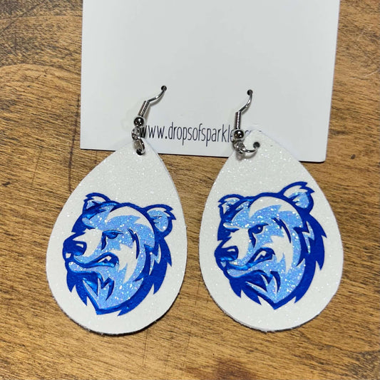 Olentangy MIDDLE SCHOOL faux leather dangle earrings