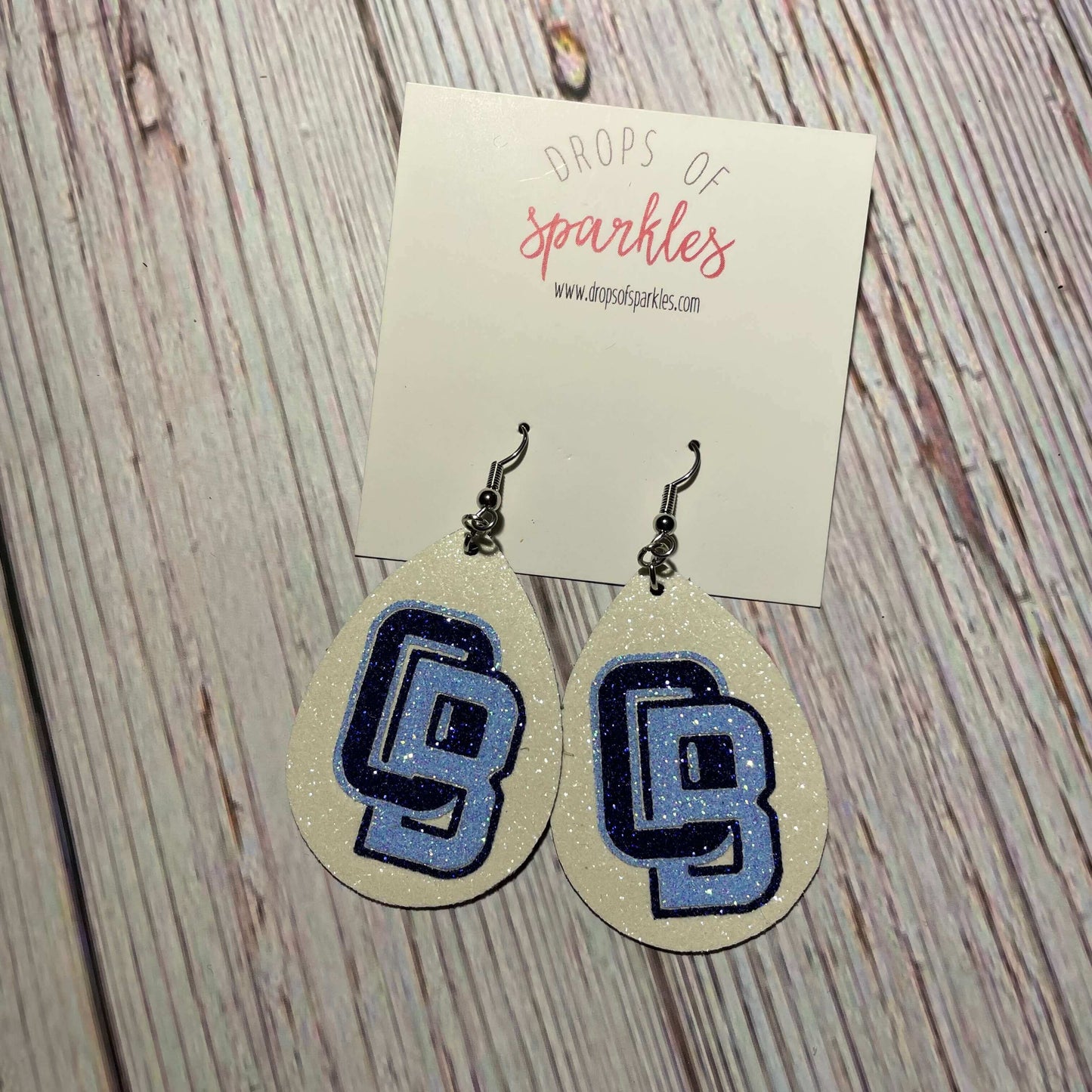 Olentangy - HIGH SCHOOL FAUX LEATHER teardrop earrings
