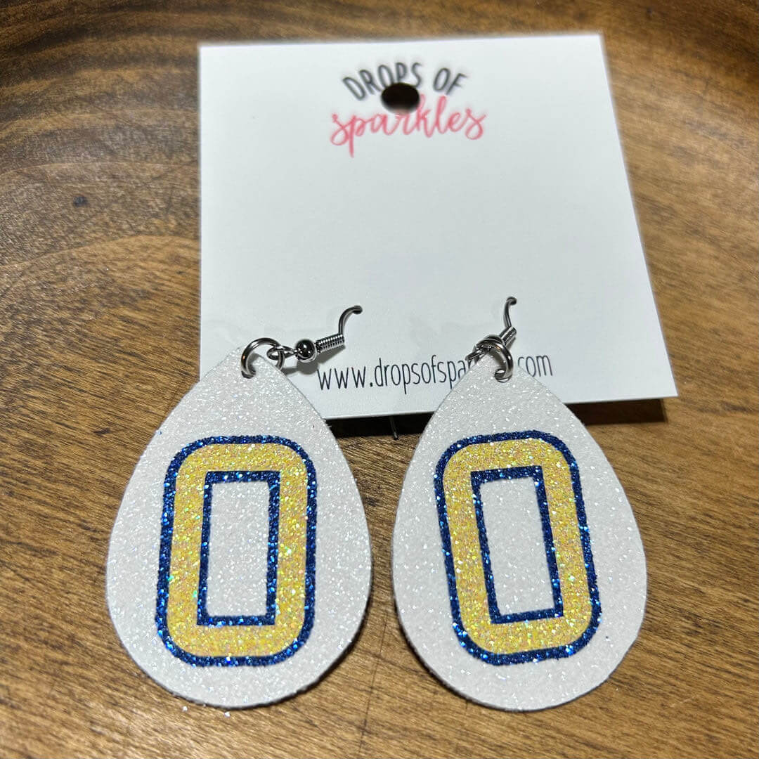 Olentangy - HIGH SCHOOL FAUX LEATHER teardrop earrings