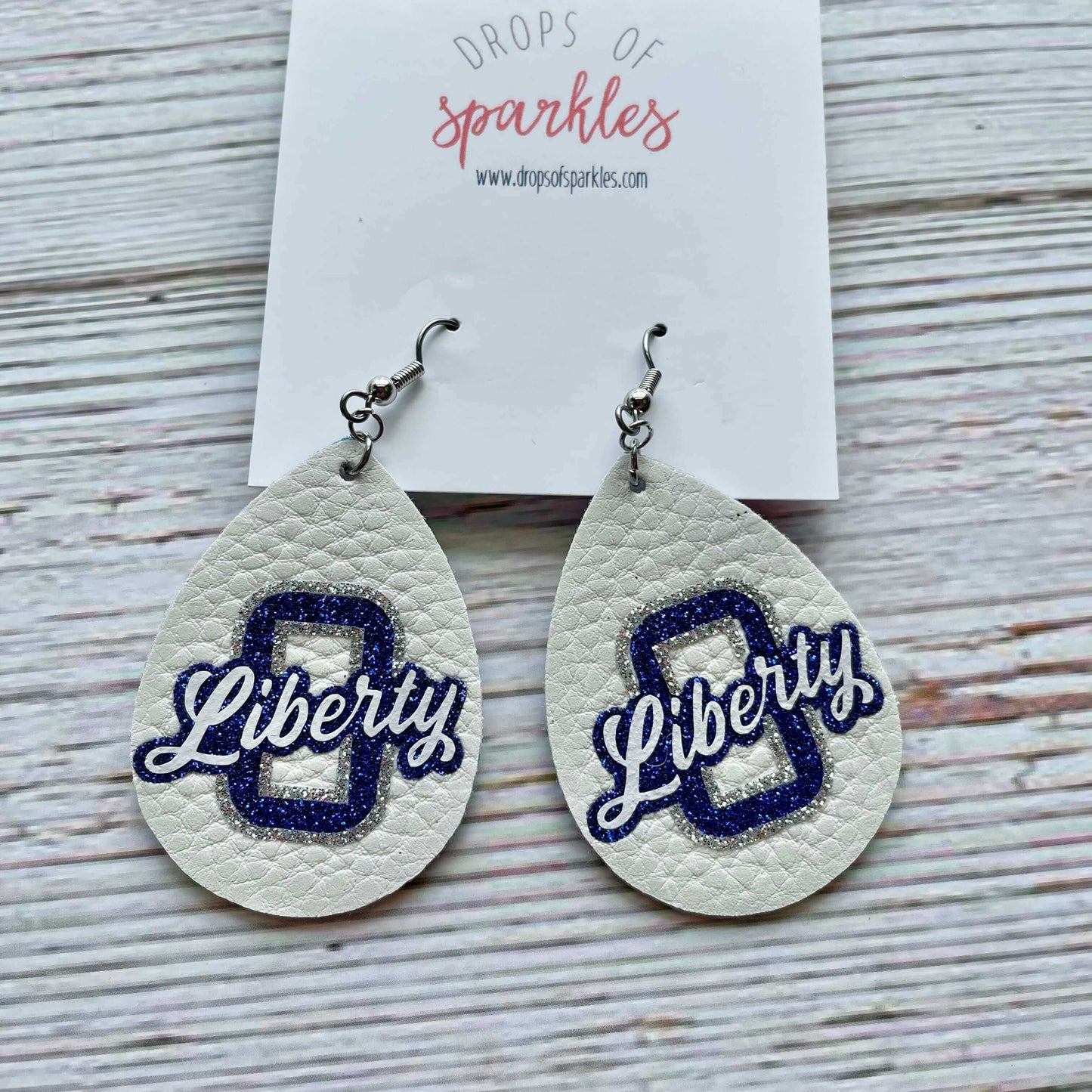 Olentangy - HIGH SCHOOL FAUX LEATHER teardrop earrings