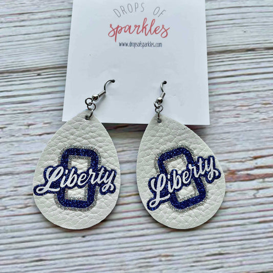 Olentangy - HIGH SCHOOL FAUX LEATHER teardrop earrings