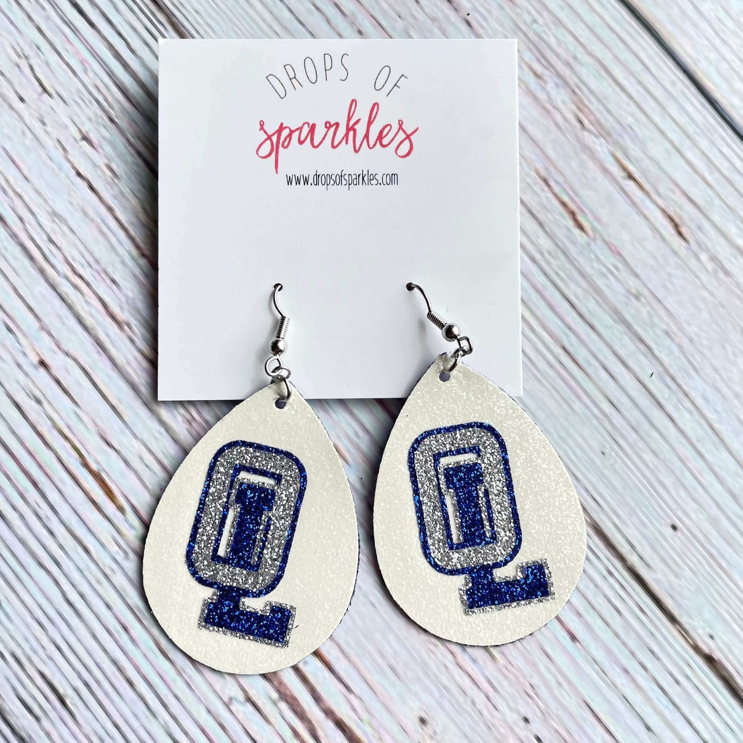 Olentangy - HIGH SCHOOL FAUX LEATHER teardrop earrings