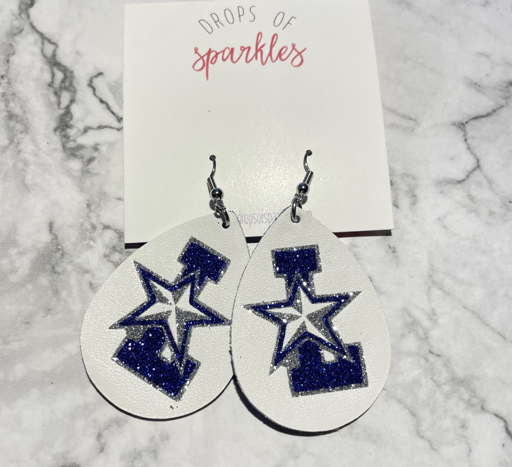 Olentangy - HIGH SCHOOL FAUX LEATHER teardrop earrings