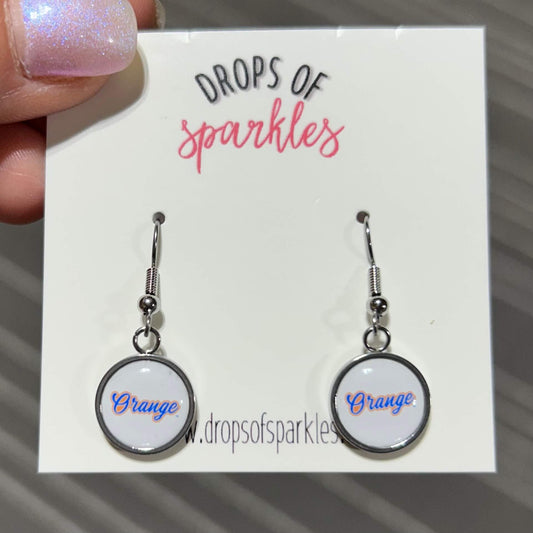 OLENTANGY: Half inch stainless steel pendant earrings