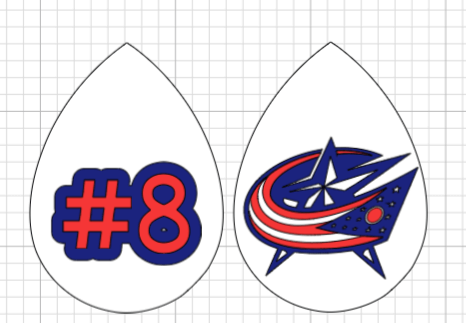 CUSTOM ORDER: (2 colors) single layer faux leather earrings