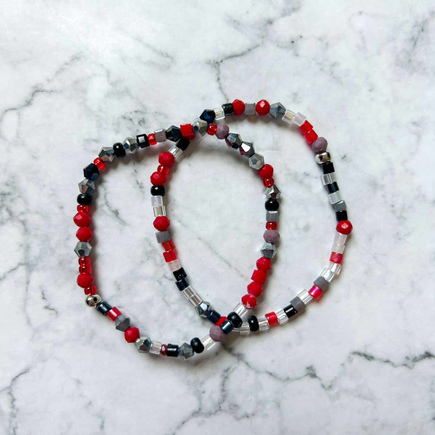 Beaded stretch bracelets
