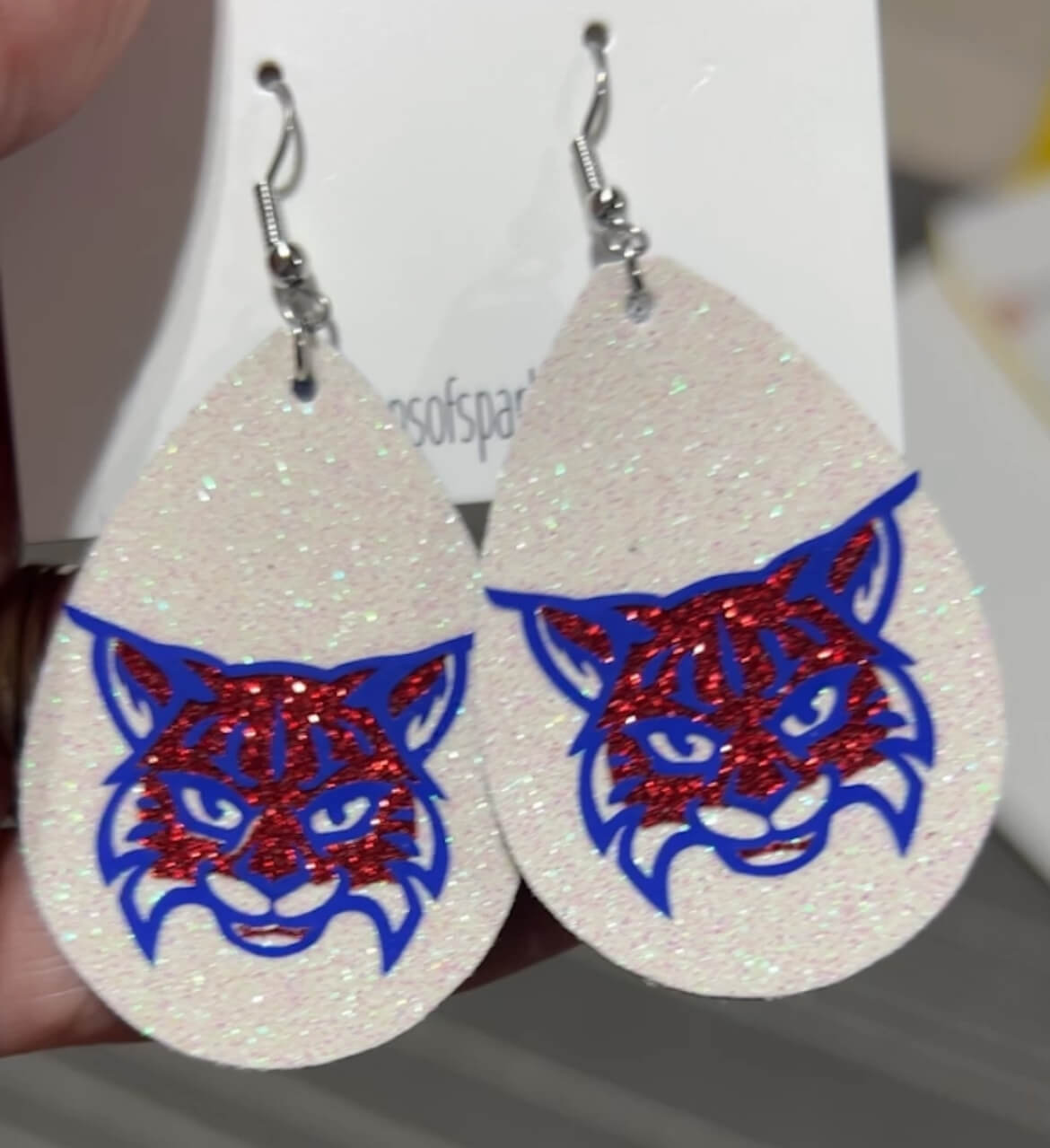 Olentangy - ELEMENTARY SCHOOLS faux leather dangle earrings