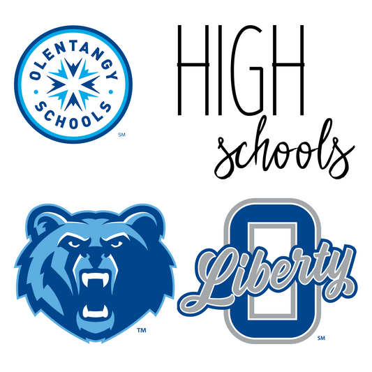 Olentangy - HIGH SCHOOL logo pendant silver necklace