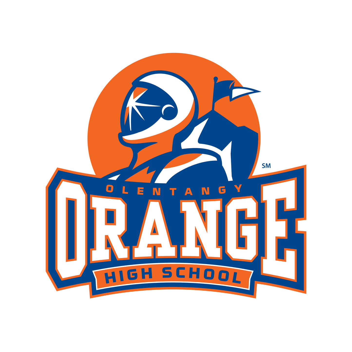 Olentangy - HIGH SCHOOL logo pendant silver necklace