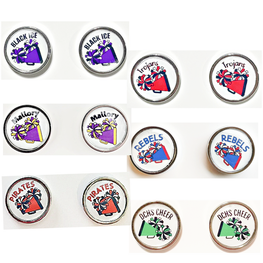 Cheerleader stud earrings