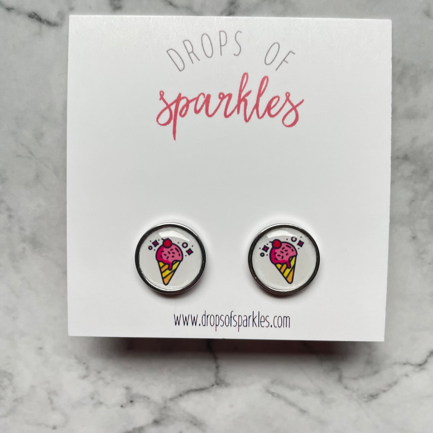 Unicorn/rainbow/cupcake/ice cream cone stud earrings