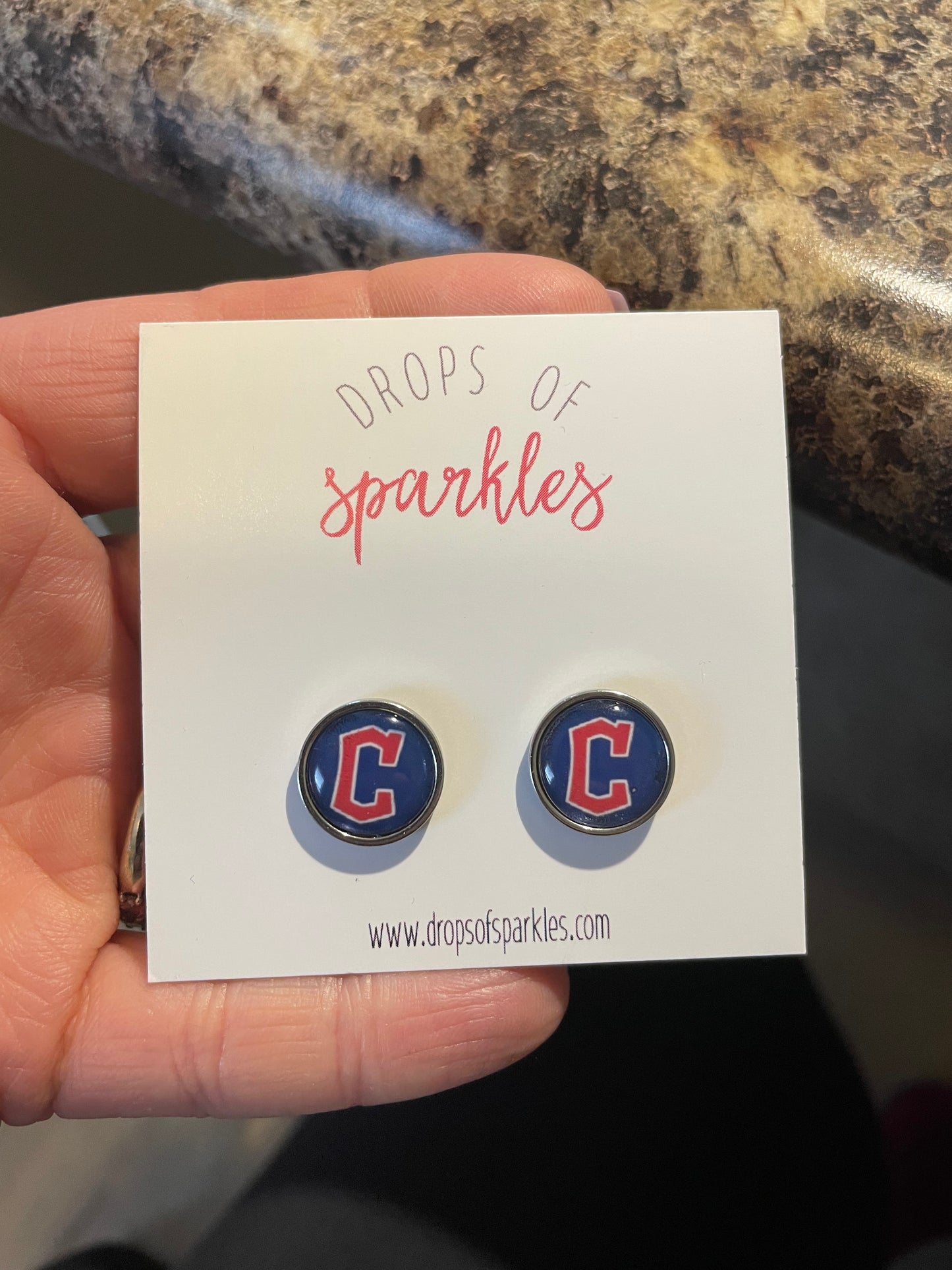 Cleveland Guardians baseball stud earrings