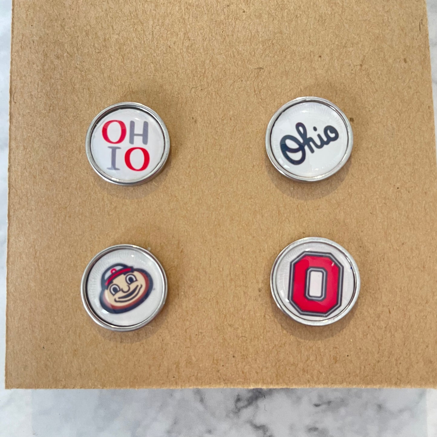 Mix and match BUCKEYE stud earrings