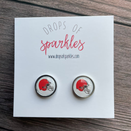 Cleveland Browns stud earrings
