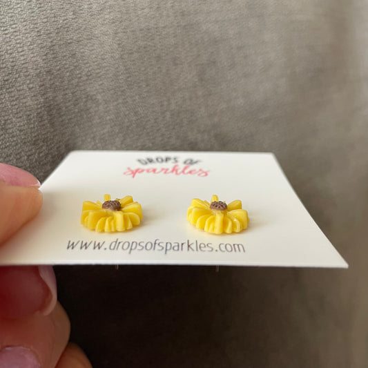 Sunflower 3D flower stud earrings