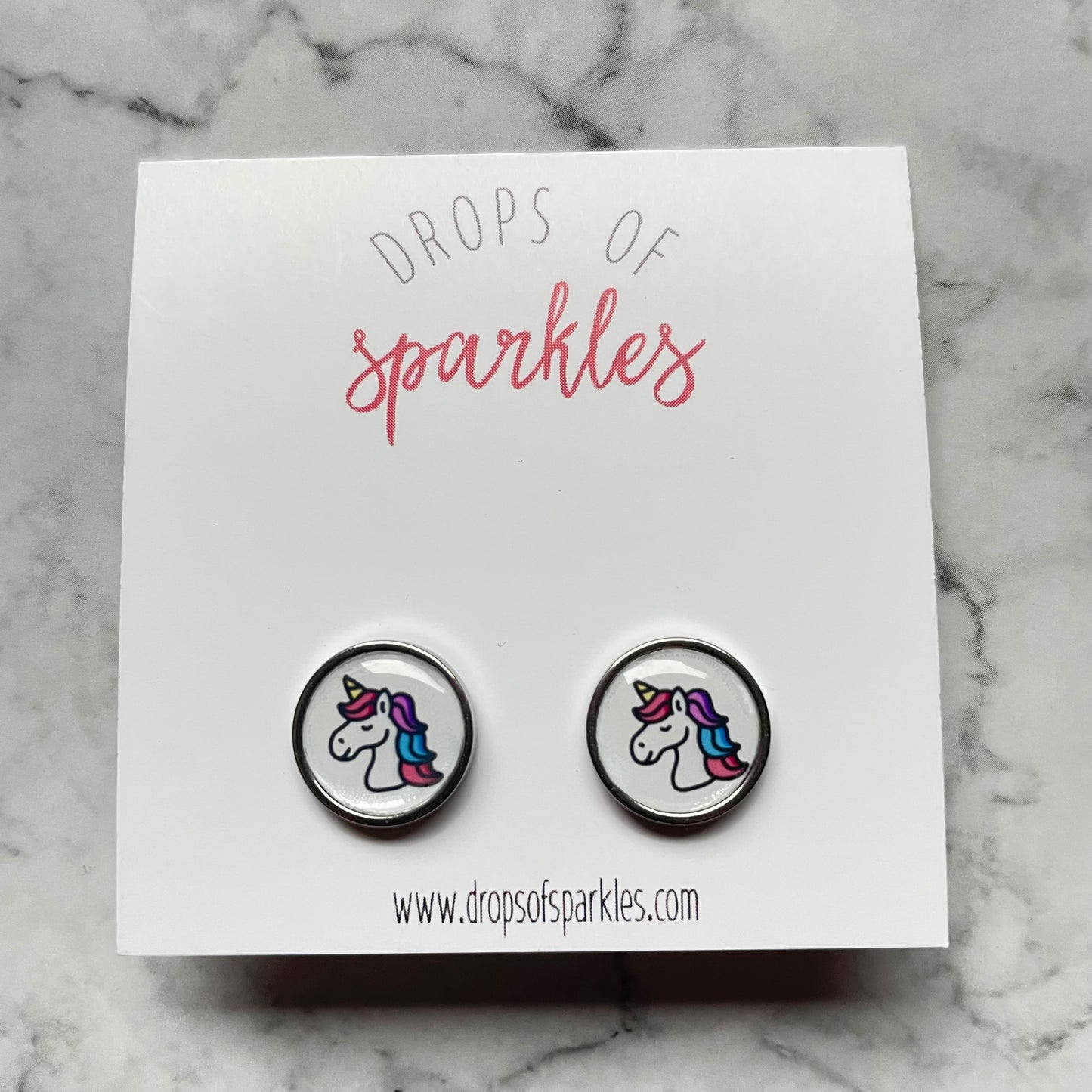 Unicorn/rainbow/cupcake/ice cream cone stud earrings