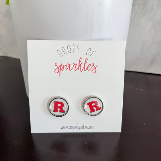 Rutgers stud earrings