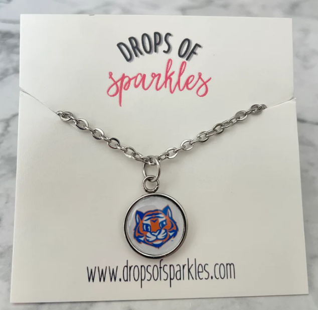 Olentangy - HIGH SCHOOL logo pendant silver necklace