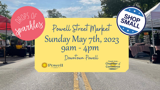 Drops of Sparkles at the Powell Street Market THIS Sunday May 7th!