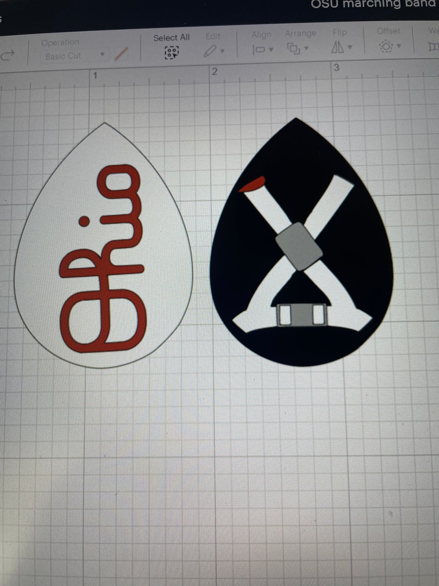 CUSTOM ORDER: TBDBITL (3+ color logo) single layer faux leather earrings