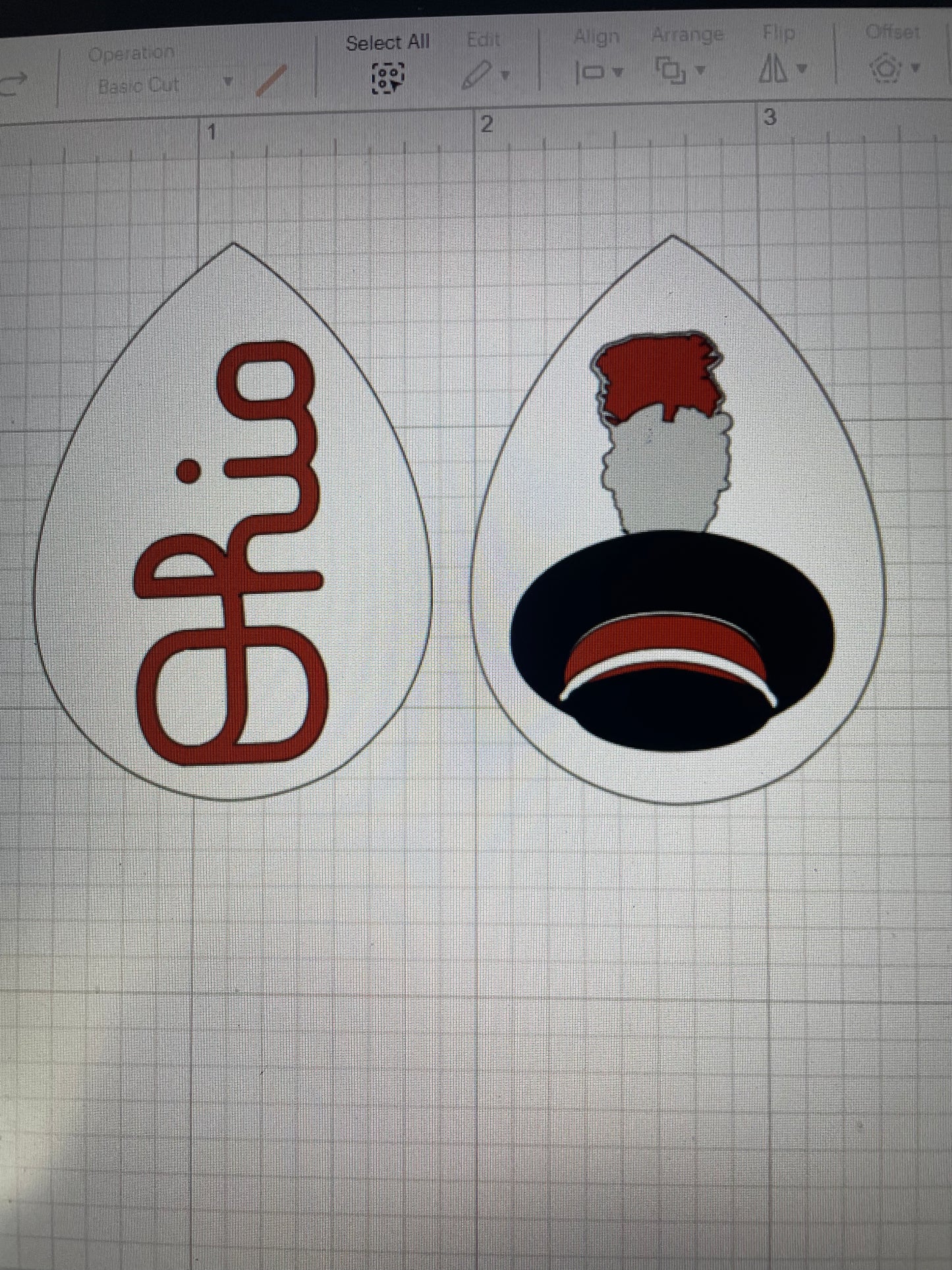 CUSTOM ORDER: TBDBITL (3+ color logo) single layer faux leather earrings