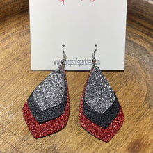 Load image into Gallery viewer, CUSTOM ORDER: 3 layer custom faux leather earrings

