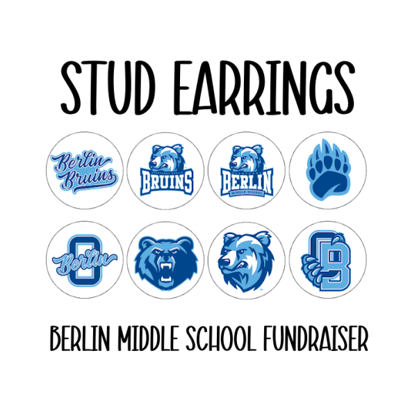 Berlin Middle School stud earrings *BMS Fundraiser*