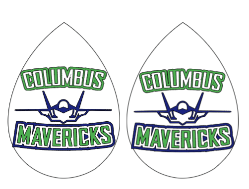 CUSTOM ORDER: (3+ color logo) single layer faux leather earrings