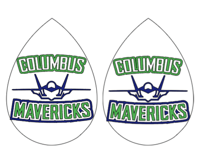 CUSTOM ORDER: (3+ color logo) single layer faux leather earrings