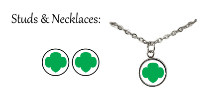Girl Scouts stud earrings and pendant necklaces *Fundraiser*
