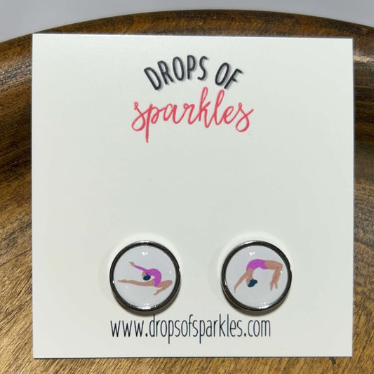 Gymnastics stud earrings