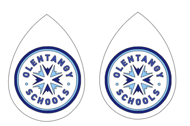 Olentangy Local School District faux leather earrings