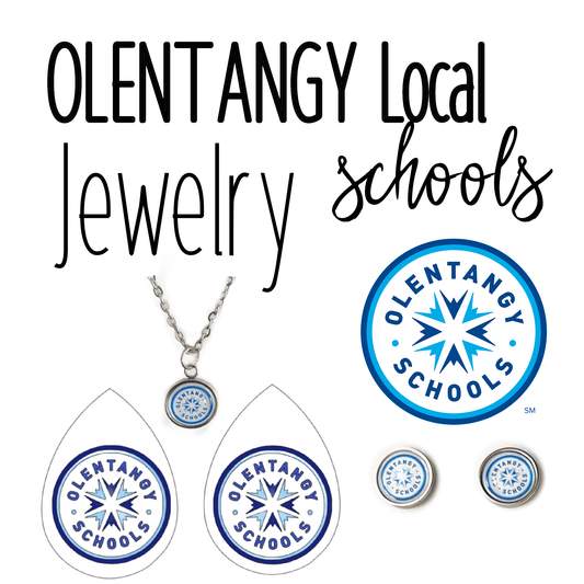 Olentangy Local School District earrings and pendant necklace