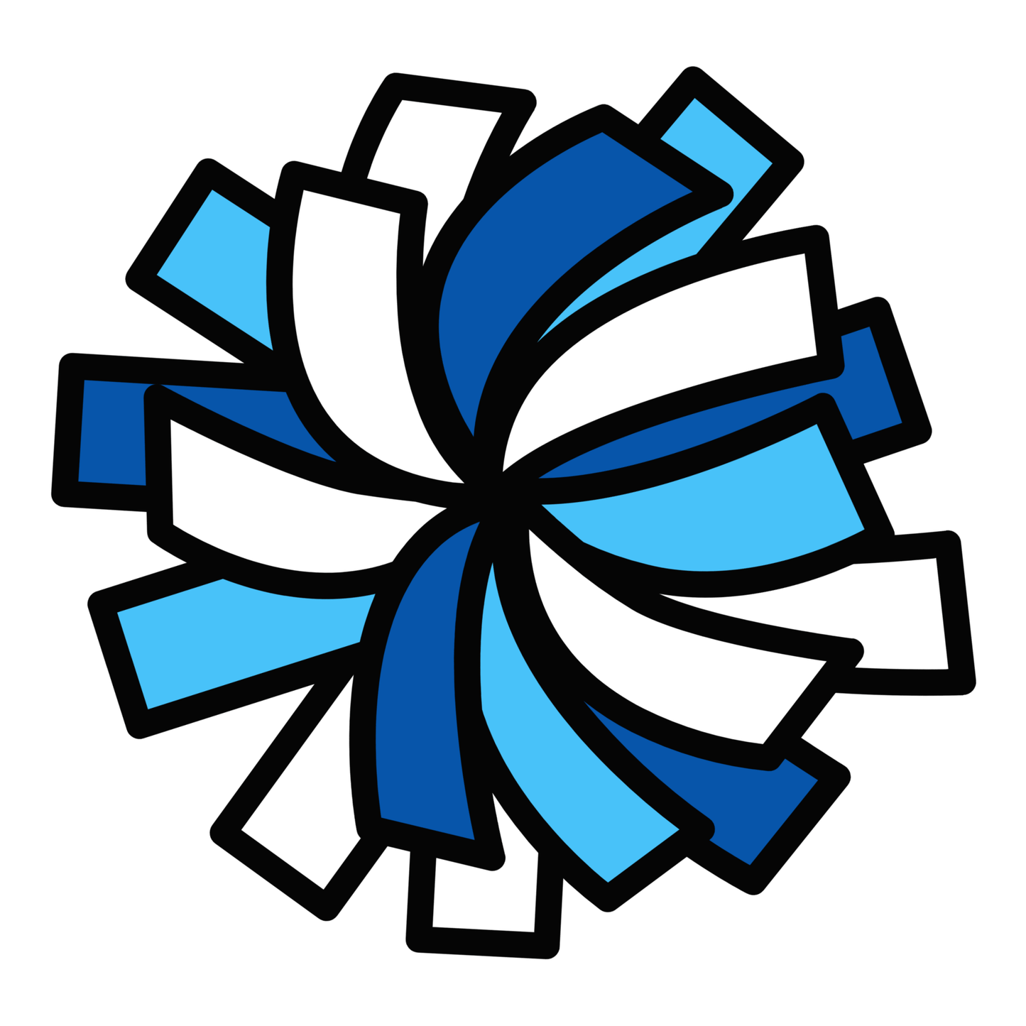 Olentangy Colors Cheerleader POM POM stud earrings