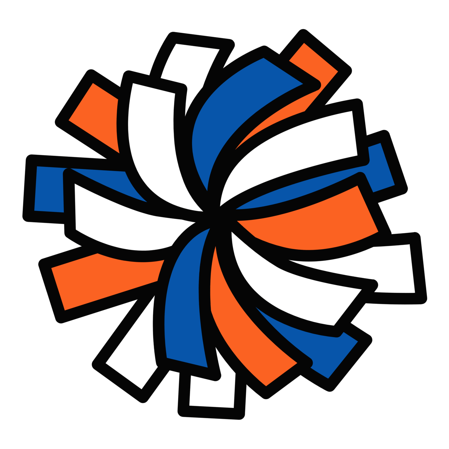 Olentangy Colors Cheerleader POM POM stud earrings