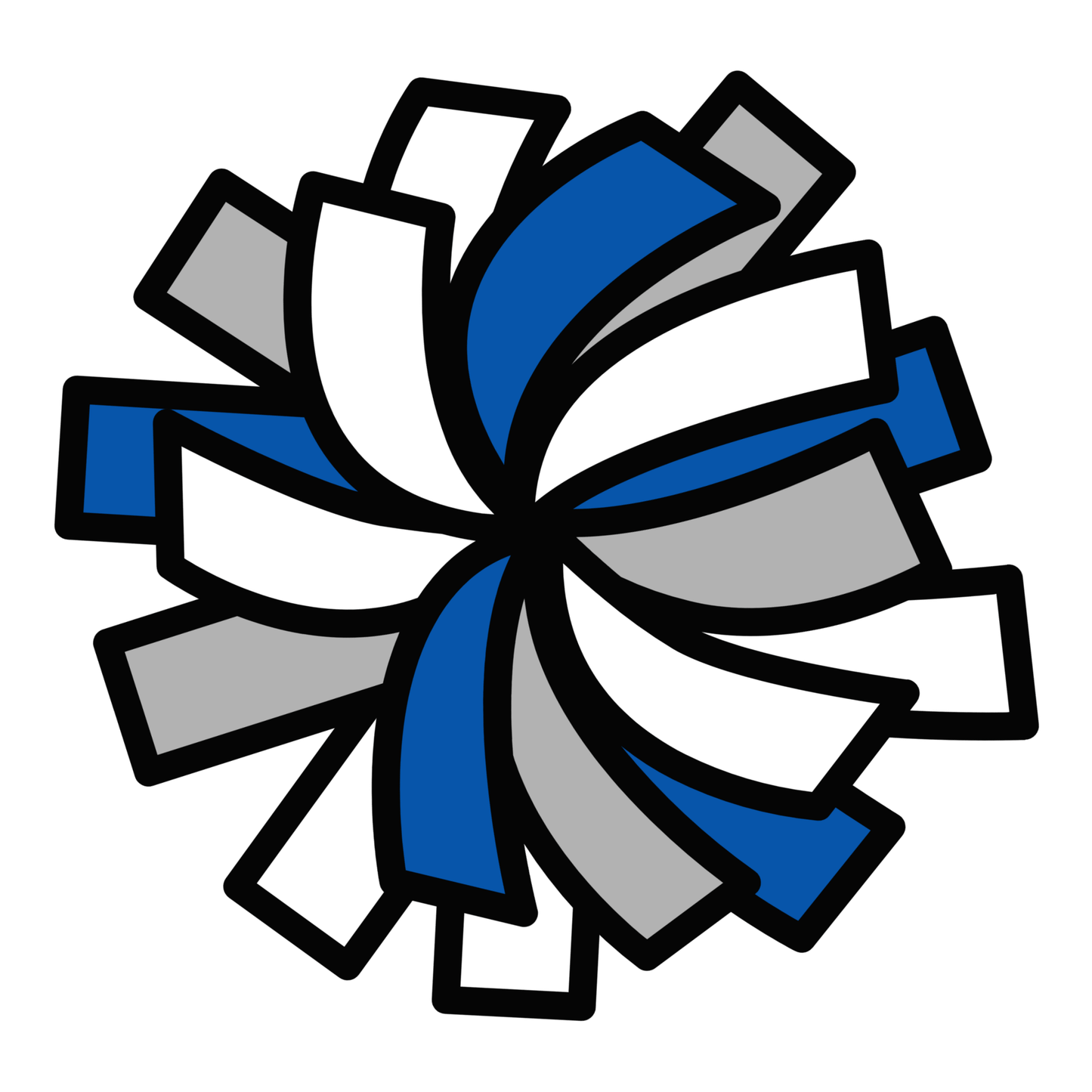 Olentangy Colors Cheerleader POM POM stud earrings