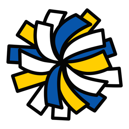 Olentangy Colors Cheerleader POM POM stud earrings