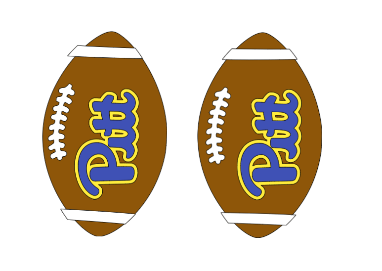 CUSTOM ORDER: FOOTBALLS (3+ color logo) single layer faux leather earrings