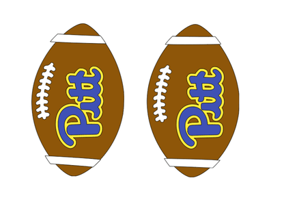 CUSTOM ORDER: FOOTBALLS (3+ color logo) single layer faux leather earrings